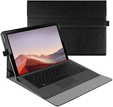 Fintie Case for Microsoft Surface Pro 7 / Pro 6 / Pro 5 / Pro 4 / Pro 3 / Pro LTE - Multiple Angle Viewing Portfolio Business Cover, Compatible with Type Cover Keyboard, Black