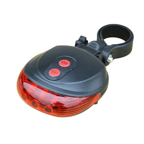 Happyyami Luz Trasera para Bicicleta con Led y Modos De Flash Montaje Ajustable para Tubos De Batería AAA Señalización Segura para Ciclismo Nocturno y Camping