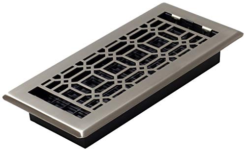 Decor Grates NGH410-NKL Floor Register, 4 x 10, Plated Nickel