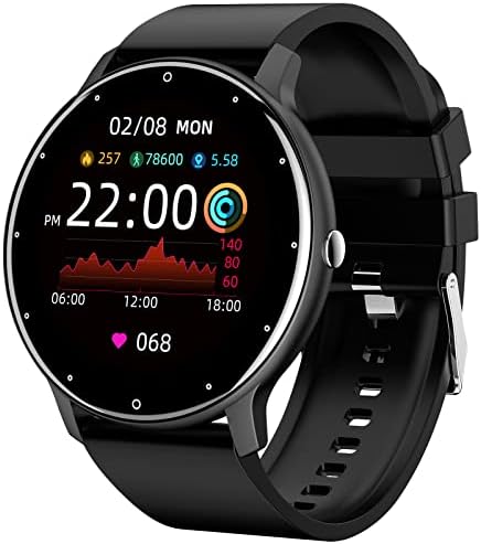 Smart Watches for Mens,2022 Newest Bluetooth Smartwatch Fitness Tracker with Text/Heart Rate/Blood Oxygen/Sleep Monitor,IP67 Waterproof Pedometer Sports Watch for Android Phones and iPhone