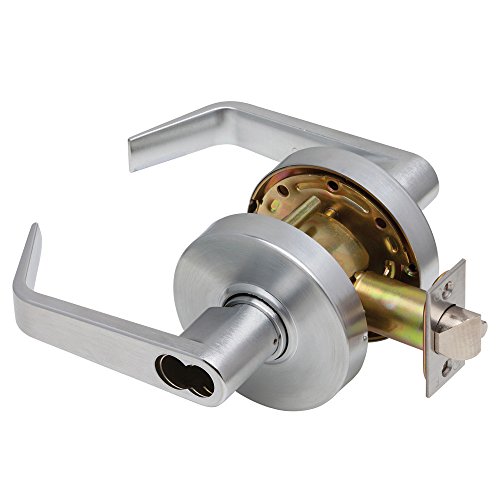 Dexter Commercial Hardware C1000-STRM-R-626-SFIC C1000S,TRM,R,626,SFIC, Grade 1 Storeroom Cylindrical Lock with Regular Trim, Satin Chrome, 2 3/4