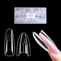 Allstarry Sandwich Dual Nail Forms, Reusable Sandwich Dual Forms 240pcs 15 Sizes Almond Round Nail Extensions Plastic Poly Gel Nails Forms for Builder Gel No Paper Forms Needed Moldes Dual Nails Molds