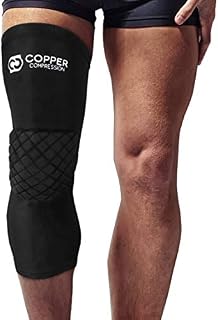 Copper Compression Knee Pads. Guaranteed Highest Copper Padded Knee Sleeves For Sports, Basketball