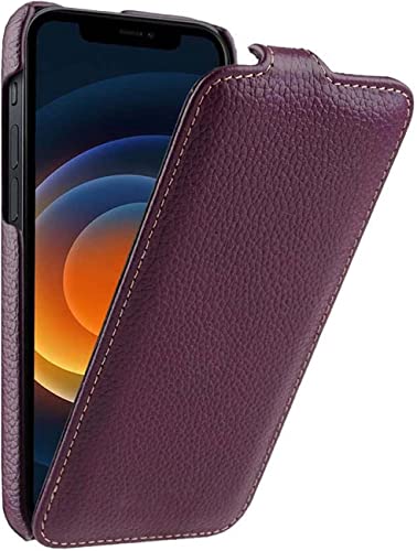Housse rabat vertical iPhone 13 Mini antichoc étui cuir grainé protection écran intégrale