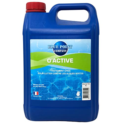 Algicide Anti Algues Piscine, rattrapage Choc Eau Verte │Anti Eau Verte/Trouble, Traitement Anti-algues 5L │Produit Stop algues et récupération des eaux Troubles
