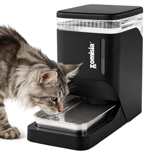 Automatic Cat and Dog Water Dispenser 6L with Stainless Steel Bowl, Gravity Water Bowl for Dogs Cats, 1.6 Gallon Pet Waterer 100% BPA Free, Black