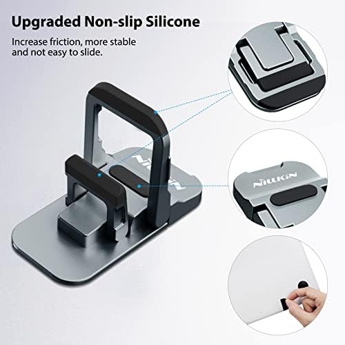 Nillkin Portable Laptop Stand Keyboard Riser, Mini Laptop Feet with Anti-slip Silicone, Invisible Adjustable Computer Kickstand for MacBook Pro/Air, HP, Lenovo, Sony, Dell, Keyboard, Tablet - Gray
