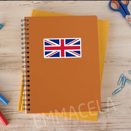 Image of (3PCS) United Kingdom Flag stickers, Countries Flag Stickers - Waterproof Vinyl Decals For Laptops, Tumblers, Water Bottles, Books, Scrapbooks, Size 3 x 1.7 Inch