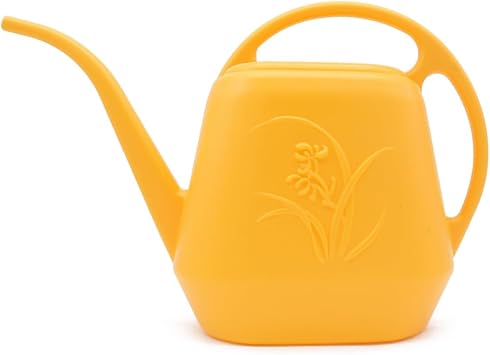 Plastic Watering Can - Yellow Color - 1 Gallon