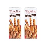 Pirouline Rolled Wafers – Dark Chocolate – Rolled Wafer Sticks, Crème Filled Wafers, Rolled Cookies