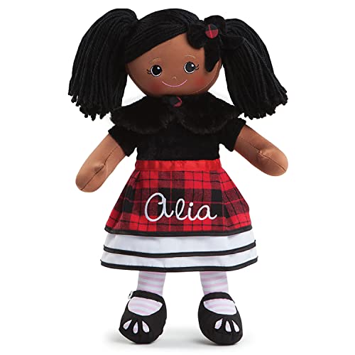 Muñeca de trapo personalizada con nombre bordado 40.64 cm miniatura 2