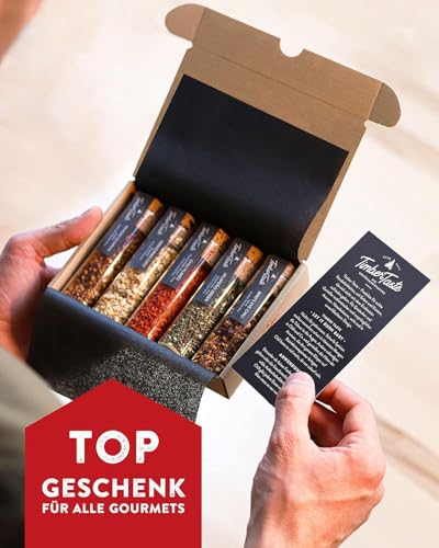 Foto von TIMBER TASTE® Scharfes Chili Gewürze Geschenkset Frauen & Männer [BIS 700000 SCOVILLE] - 5 handverlesene Chilis - Chili Gewürze Geschenke Set Weihnachten Papa & Mama - Weihnachtsgeschenke Set Männer