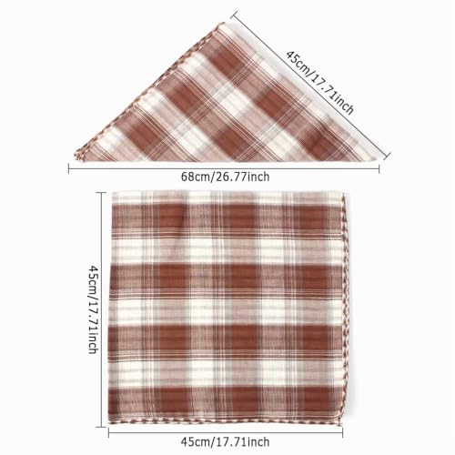 Miniatura 6 de 4pcs Bandanas Pañuelos Perro Bandanas De Perro Baberos Para Mascotas Pañuelo Bufanda De Mascota De Algodón Baberos Lavables De Perros Para Perros Y Gatos 4 Colores, 45 45cm