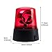 3-Inch Police Car Beacon Siren Strobe Light, Rotating Blue LED Light, 360 Degree Disco Party Rotating Lamp for Club, Firefighters (Red)