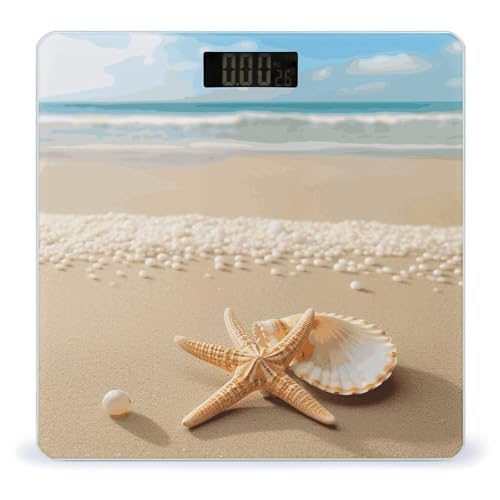 Báscula digital de baño Starfish Shell y Beach