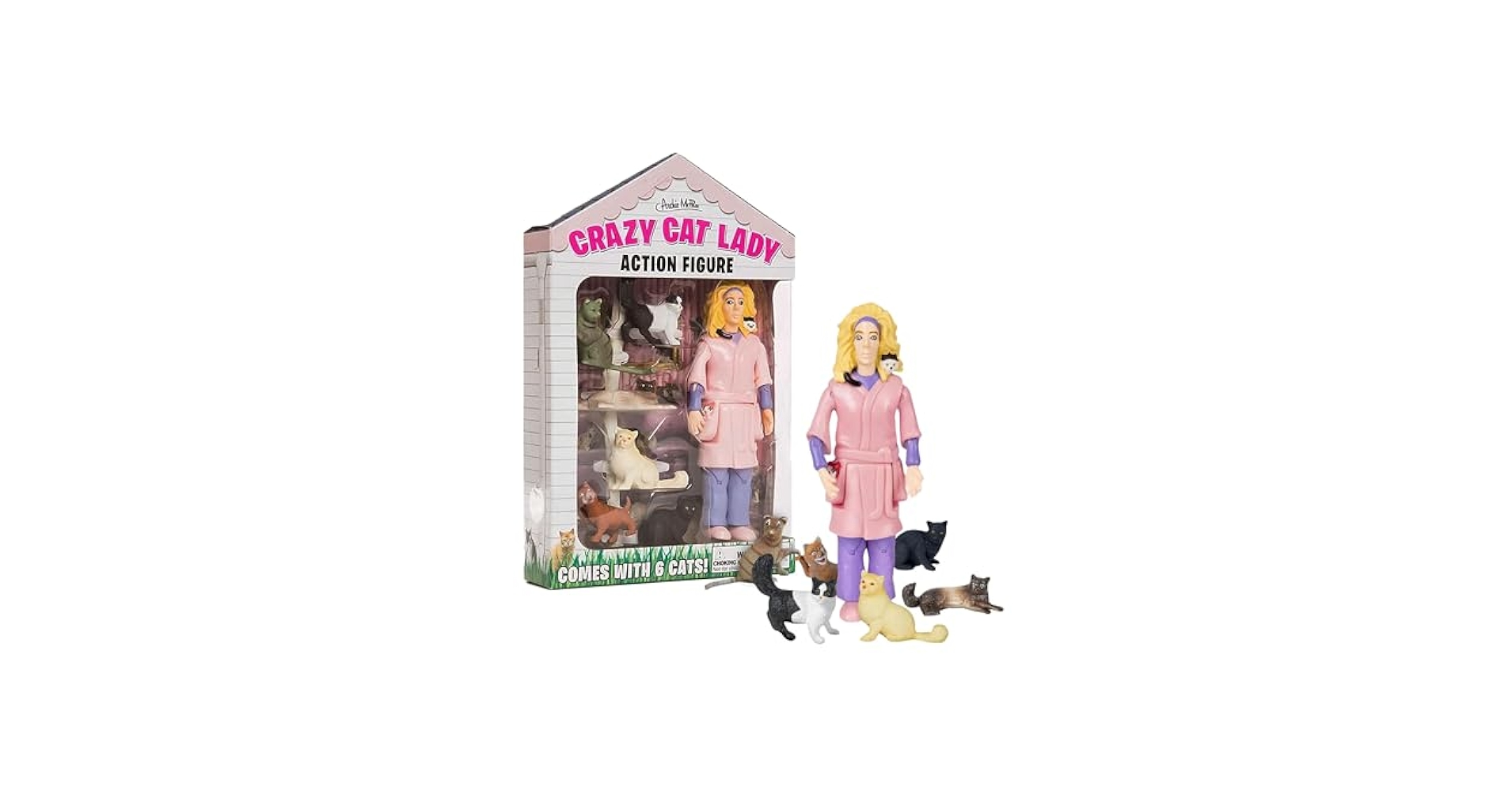 Amazon.com: Accoutrements Crazy Cat Lady Action Figure