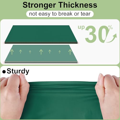 Image of misaya 8 Packs Disposable Plastic Table Cloth, 84 inch Round Waterproof Tablecloth, Leakproof & Sturdy Decorative Table Covers for Picnic, Party, Outdoor and Back to School, Christmas Green