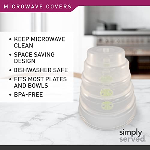 Simply Served Variety Pack Steam Vents Microwave Splatter Covers, Clear #TOP7