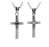 LAFATINA His and Hers Cross Prayer Pendant Necklace Set for Couples Men Women Christmas Valentine Ea