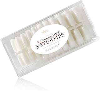 Nageltips NATUR für Gelnägel, Acrylnägel als Tip Kasten 500 Stück 10 Größen · mit Klebefläche, natürliche Form, gut zu befeilen · Nageldesign Tips · Lynis-Nailshop.de