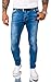 Produktbild Rock Creek Herren Jeans Hose Weiß Slim Fit Stretch Jeans Herrenjeans Herrenhose Denim Stonewashed Weisse Herren Jeans RC-2163 Blau W34 L36