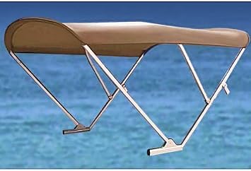 Automatic Power Pontoon Bimini Top Beige