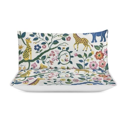 Juego de ropa de cama con león y elefante de microfibra suave 4