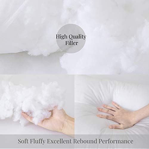 Miulee 18 X 18 Throw Pillow Inserts(Set Of 4), Square Decorative Pillow Forms, Hypoallergenic Pillow Stuffer Sham Cushion Filler For Couch Sofa Bed #TOP2