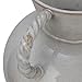 9.25 Inches Stoneware Vase with Twisted Handles and Reactive Glaze, Cream Color