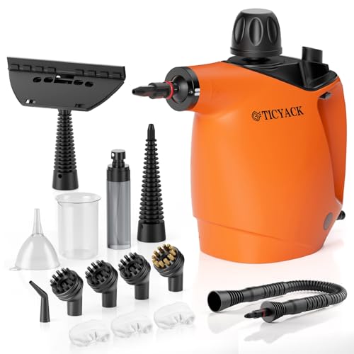 Handheld steam cleaner with 16-piece set