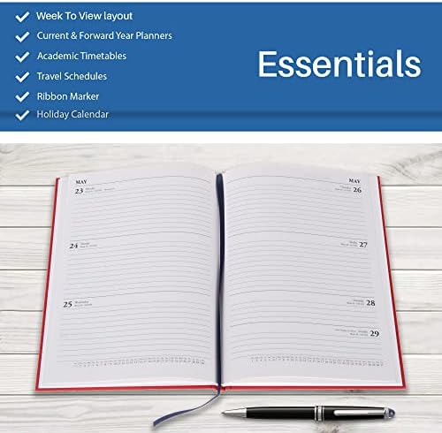 Collins Essential A5 Week to View 2022-23 Mid-Year Diary - Pink, A5 (210 x 148) (ESSA53M.50-2223)