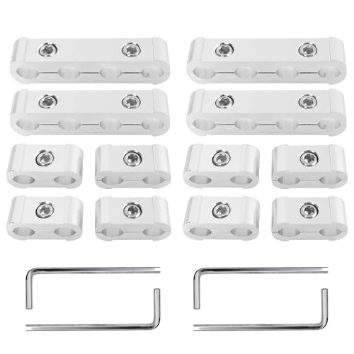 Aitruman Spark Plug Wire Separator Divider Kit for 8mm 9mm 10mm, Fixed and Organized Engine Wires - Silver 12PCS