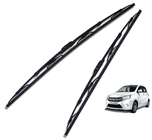 Image of Euro Care Metal Type Wiper Blade Compatibility with Maruti Suzuki Celerio Windshield Car Wiper Blade Size D-21,P-14