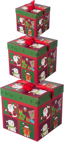 �N���X�}�X �X�^�b�N �{�b�N�X,3�_�Z�b�g �T���^ �X�m�[�}�� �G���N �c���[ �{�b�N�X | �W�t�� �l�X�e�B���O ���b�s���O ���� �o�[�X�f�[ �z���f�[ �p�[�e�B�[ �V�N �q������ - �z���f�[�V�[�Y���̃M�t�g�⑕���ɍœK ���͓I