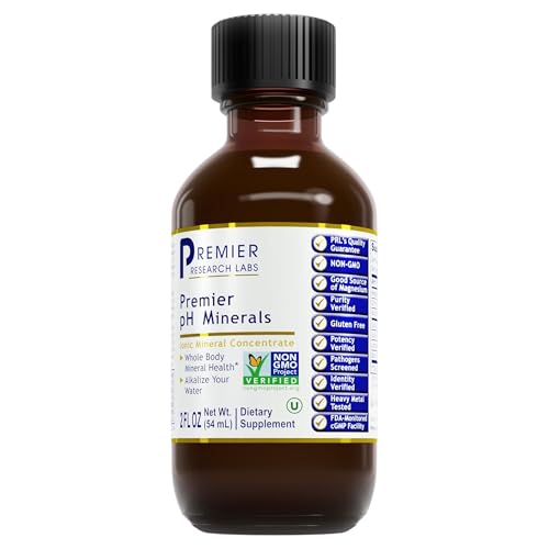 Premier Research Labs Premier Ph Minerals - Trace Minerals, Trace Mineral Drops, Minerals for Water, Magnesium Supplement for Distilled Water, Reverse Osmosis Water, Liquid Concentrate - 2 Fl Oz