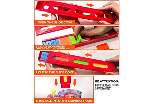 Image of Domino Train Set Kids Sound Light Automatic Laying Domino Brick Colorful Dominoes Blocks Game Toys Set Children Educational Train Toy Gift for Boys Girls