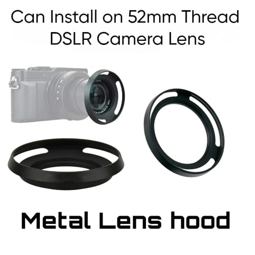 Image of GetZget 52mm Lens Hood Compatible with iPhone 13 /14 / 15 & Plus Mobile Cover, DSLR Camera Lens Protector Accessories(Lens Hood, 52mm)