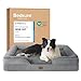 BEDSURE orthopädisches Hundebett Ergonomisches Hundesofa - 89x63 cm Hundecouch mit eierförmiger Kistenschaum für mittlere Hunde, waschbar rutschfest Hundebetten, grau