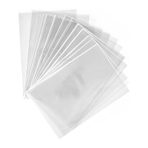 kgpack 100 Pieces Clear Cellophane Bags - 8 x 12 Inches OPP Plastic Bag for Candy, Soap, Cookie, Valentine, Chocolates, Food, Birthday, Wedding, Party, Candy, Cookies, Lollipops, Cupcakes, Gifts Cover