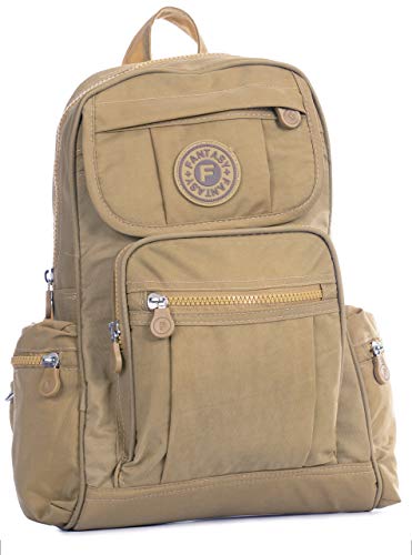 BHBS Stoff Leichter kleiner Rucksack Unisex 24 x 30 x 15 cm (B x H x T) - Beige