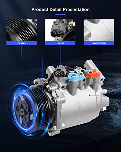 Eccpp Ac Compressor With Clutch Co 10849T Replacement For A-Cura Tsx 2.4L 2004-2008 #TOP2