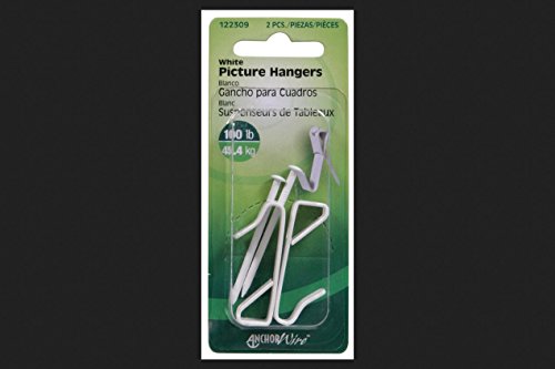 Image of Hillman Picture Hanger 100 Lb White Plated Steel Card