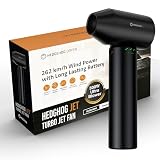 Hedgehog Car Dryer and Air Blower - 500W Handheld Cordless Turbo Dryer Blower for car- 162 MPH Wind Dring Power, 4-Speed Controls, 80,000 RPM, USB-C Fast Charging, Portable Leaf Blower & Snow Remover