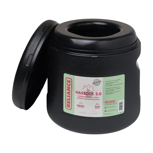 RELIANCE Products Hassock 2.0 Portable Toilet, Black, 4 Gallon - Thumbnail 2