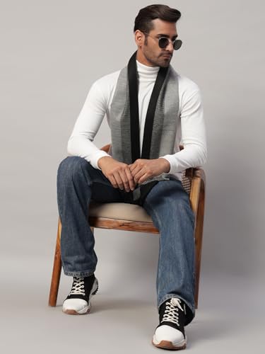 Image of Ravaiyaa - Attitude is everything Men's Reversible Stripe Pattern Winter Wool Scarf, Muffler 72 inchx12 inch Inch