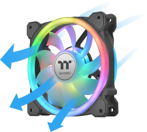 Image of Thermaltake TT SWAFAN 12 Radi. Fan 3P. 120x120x25 CL-F137-PL12SW-A, Black