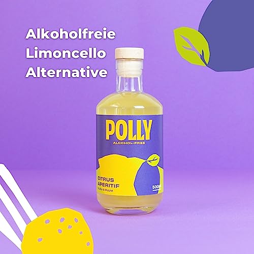 POLLY Limoncello Alkoholfrei I Zitrus Aperitif mit Yuzu, Zitrone und Pflaume I Frisch und aromatisch I perfekte Basis für Limoncello Spritz I 500 ml