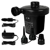 OcioDual Inflador Colchon Hinchable, Bomba de Aire Electrica (240V AC y 12V DC)