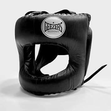 Geezers Elite Pro Bar Faced Headguard – Premium Leather, All-Round Protection & Enhanced Vision, 11 Colours, One Size Fits All