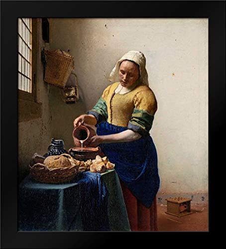 Milkmaid Framed Art Print by Vermeer, Johannes
